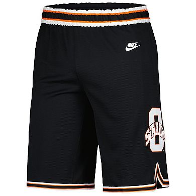Men's Nike Black Oklahoma State Cowboys Retro Replica Basketball Shorts