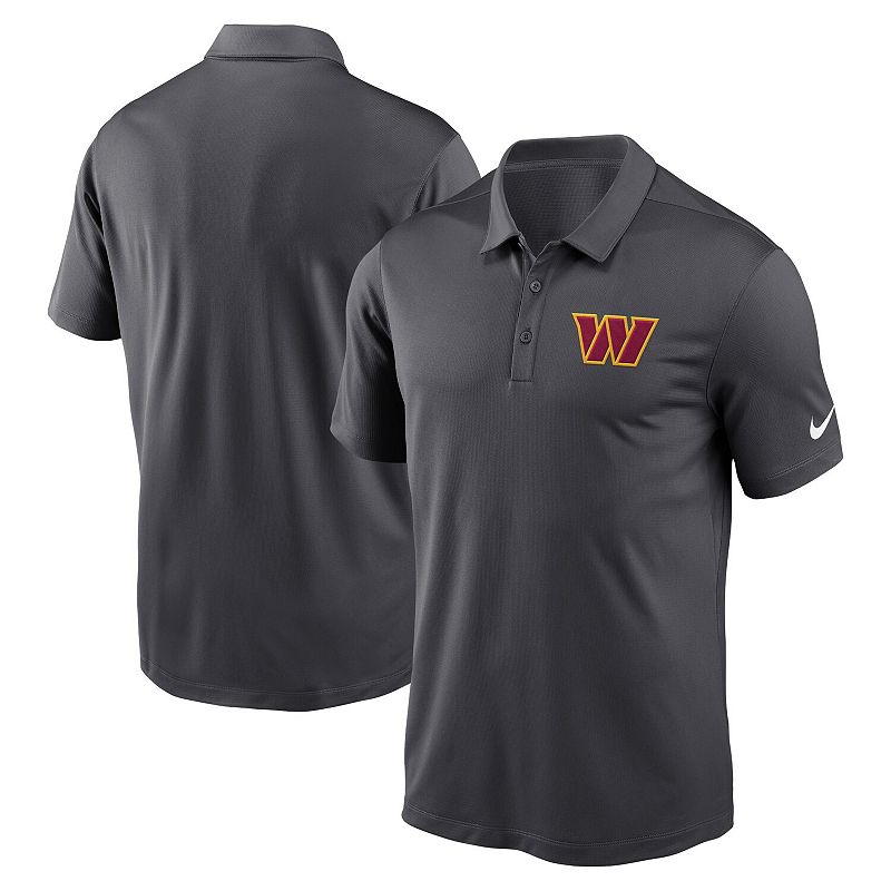 Men's Nike Anthracite Washington Commanders Franchise Performance Polo, Size: Small, Wft Grey