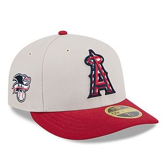 Men's New Era Khaki/Red Los Angeles Angels 2024 Fourth of July Low Profile 59FIFTY Fitted Hat