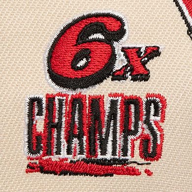 Men's Mitchell & Ness Cream/Red Chicago Bulls 6x NBA Champions Soul Legacy Defined Snapback Hat