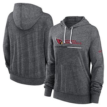 Women's Nike Heather Charcoal Arizona Cardinals Team Spirit Gym Vintage Lightweight Hooded Top