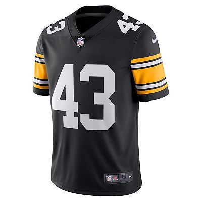 Men s Nike Troy Polamalu Black Pittsburgh Steelers Retired Player Limited Alternate Jersey
