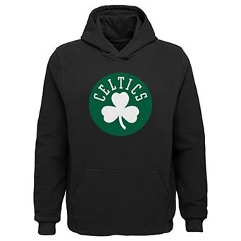 Youth Black Boston Celtics Primary Logo Pullover Hoodie