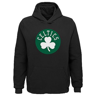 Youth Black Boston Celtics Primary Logo Pullover Hoodie
