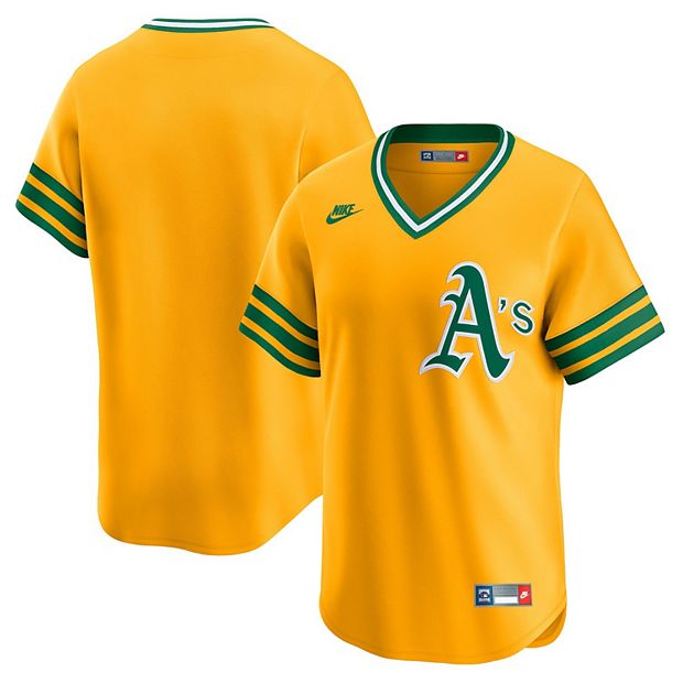 Men's Nike Gold Oakland Athletics Cooperstown Collection Limited
