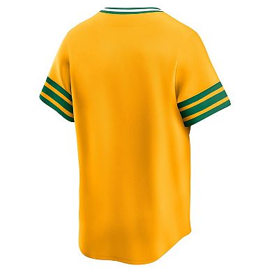 Men's Nike Gold Oakland Athletics Cooperstown Collection Limited Jersey