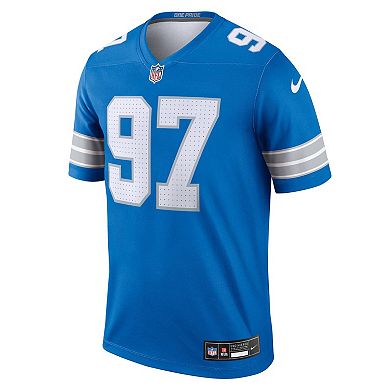 Men's Nike Aidan Hutchinson Blue Detroit Lions Legend Jersey