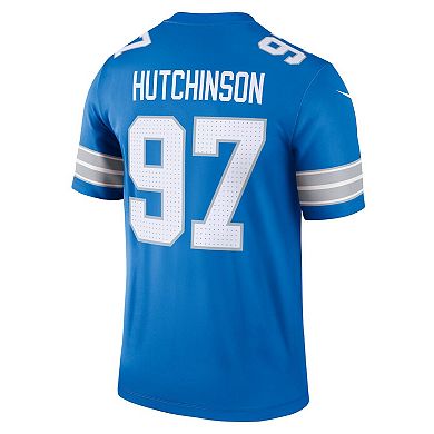 Men's Nike Aidan Hutchinson Blue Detroit Lions Legend Jersey