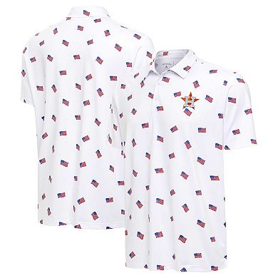 Men's Antigua White Houston Astros Americana Polo
