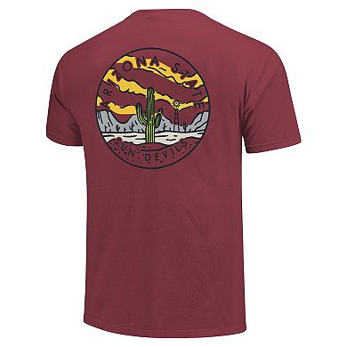 Unisex Maroon Arizona State Sun Devils Scenic Comfort Colors T-Shirt