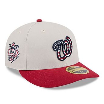 Men's New Era Khaki/Red Washington Nationals 2024 Fourth of July Low Profile 59FIFTY Fitted Hat