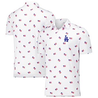 Men's Antigua White Los Angeles Dodgers Americana Polo