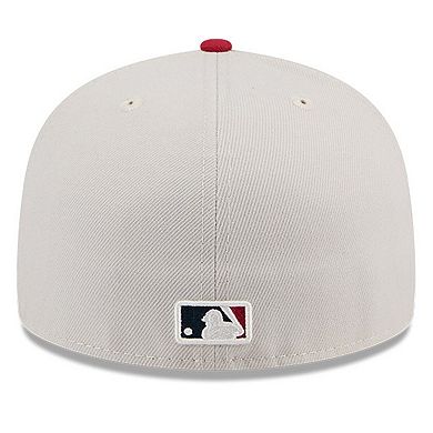 Men's New Era Khaki/Red Miami Marlins 2024 Fourth of July 59FIFTY Fitted Hat