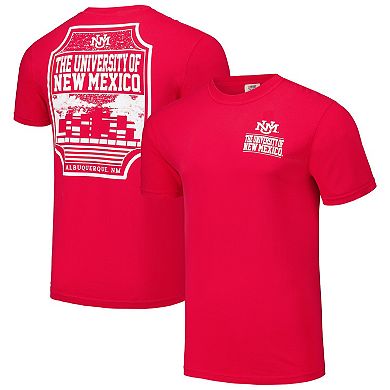 Men's Cherry New Mexico Lobos Logo Campus Icon T-Shirt