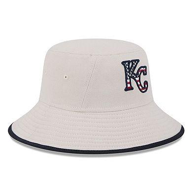 Men's New Era Khaki Kansas City Royals 2024 Fourth of July Bucket Hat