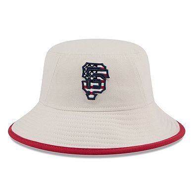 Men's New Era Khaki San Francisco Giants 2024 Fourth of July Bucket Hat
