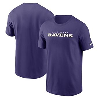 Men's Nike Purple Baltimore Ravens Primetime Wordmark Essential T-Shirt
