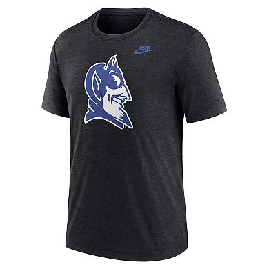 Men's Nike Heather Black Duke Blue Devils Blitz Evergreen Legacy Primary Tri-Blend T-Shirt