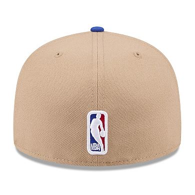 Men's New Era Tan/Royal Golden State Warriors 2024 NBA Draft 59FIFTY Fitted Hat
