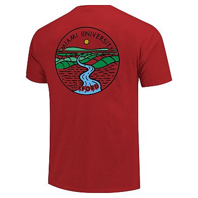 Unisex Red Miami University RedHawks Scenic Comfort Colors T-Shirt