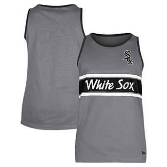 Men's New Era Gray Chicago White Sox Jersey Ringer Tank Top