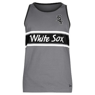 Men's New Era Gray Chicago White Sox Jersey Ringer Tank Top