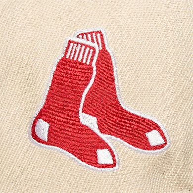 Men's Mitchell & Ness Cream Boston Red Sox Cooperstown Collection Speed Zone Snapback Hat