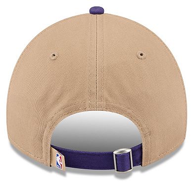 Men's New Era Tan/Purple Los Angeles Lakers 2024 NBA Draft 9TWENTY Adjustable Hat