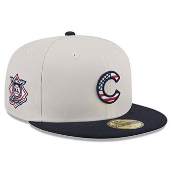 Men's New Era Khaki/Black Chicago Cubs 2024 Fourth of July 59FIFTY Fitted Hat