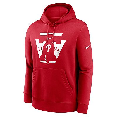 Men s Nike Red Philadelphia Phillies Local Club Pullover Hoodie