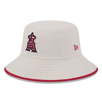 Men's New Era Khaki Los Angeles Angels 2024 Fourth of July Bucket Hat