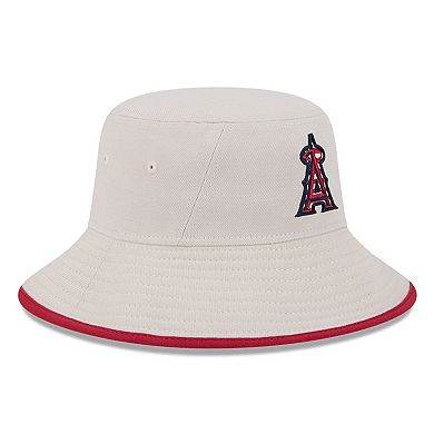 Men's New Era Khaki Los Angeles Angels 2024 Fourth of July Bucket Hat