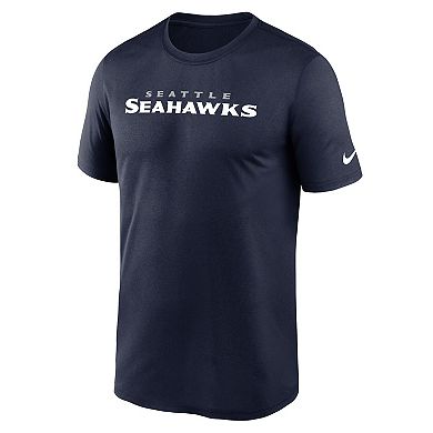 Men's Nike College Navy Seattle Seahawks Primetime Legend Wordmark Performance T-Shirt