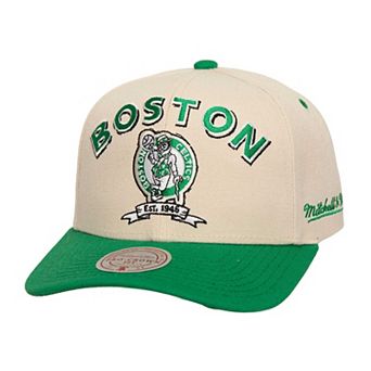 Men's Mitchell & Ness Cream/Kelly Green Boston Celtics 17x NBA Champions Soul Legacy Defined Snapback Hat