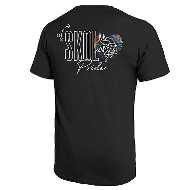 Men's Majestic Threads Black Minnesota Vikings Pride Pocket T-Shirt