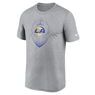 Men's Nike Heather Gray Los Angeles Rams Primetime Legend Icon Performance T-Shirt