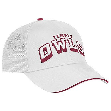 Men's Colosseum White Temple Owls Wyatt Adjustable Hat