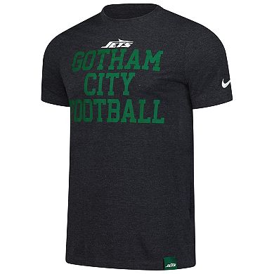 Men's Nike Heather Black New York Jets Blitz Tri-Blend T-Shirt