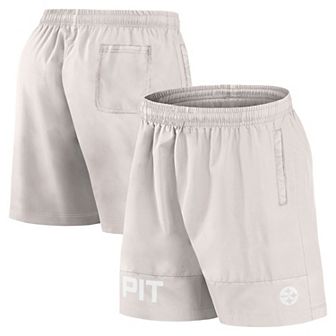 Men's Fanatics Cream Pittsburgh Steelers Elements Shorts