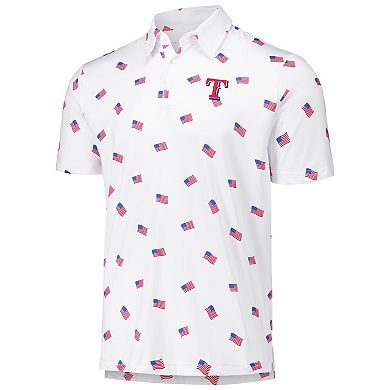 Men's Antigua White Texas Rangers Americana Polo