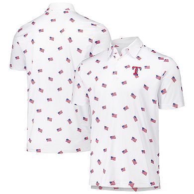 Men's Antigua White Texas Rangers Americana Polo