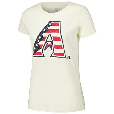 Women's New Era Cream Arizona Diamondbacks Vintage T-Shirt