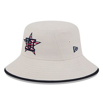 Men's New Era Khaki Houston Astros 2024 Fourth of July Bucket Hat