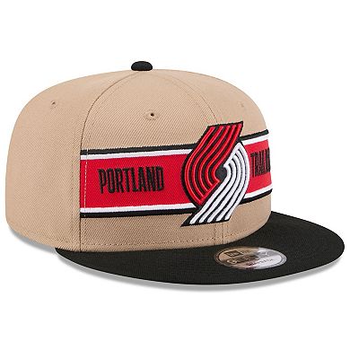 Men's New Era Tan/Black Portland Trail Blazers 2024 NBA Draft 9FIFTY Snapback Hat