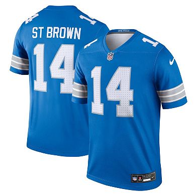 Men's Nike Amon-Ra St. Brown Blue Detroit Lions Legend Jersey