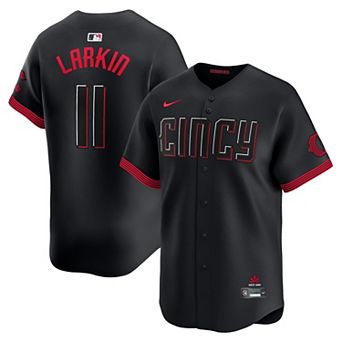 Men's Nike Barry Larkin Black Cincinnati Reds City Connect Limited Player Jersey