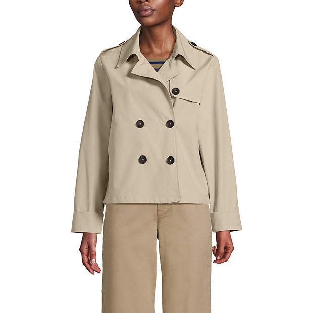 Women's Lands' End Cropped Trench Jacket Women's Lands' End Cropped Trench Jacket