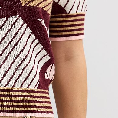 Women's Ellen Tracy Short Sleeve Crew Neck Sweater