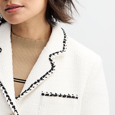 Women's Ellen Tracy Blazer with Braid Trim Detail