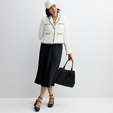 Women's Ellen Tracy Blazer with Braid Trim Detail